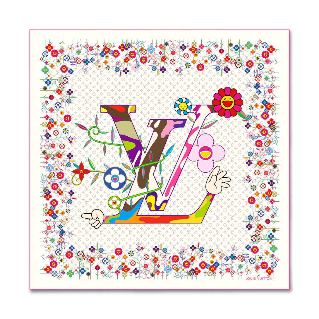 LV x TM Monogram Superflat Shawl - Luxury S00 White | LOUIS VUITTON